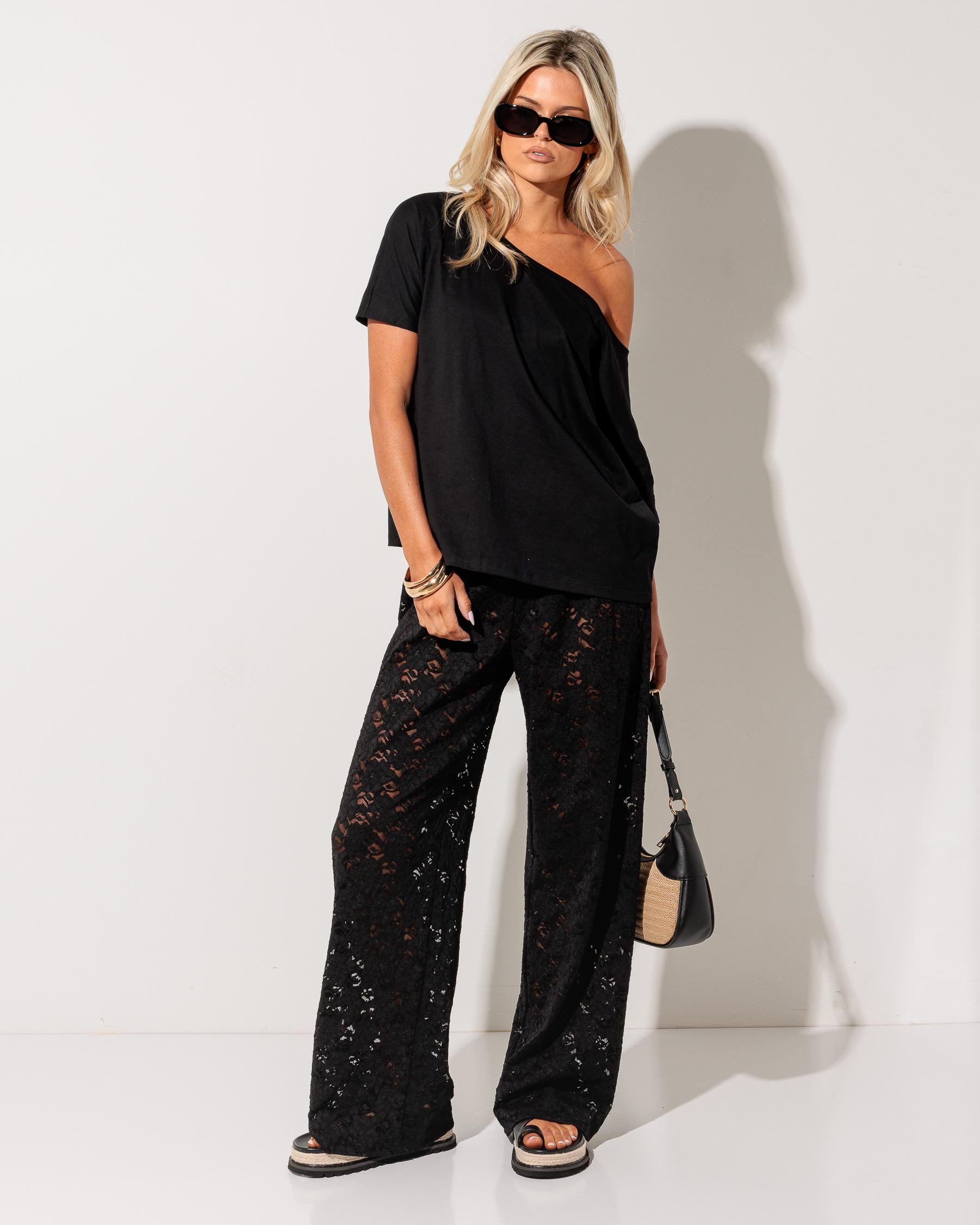 Raven Off Shoulder T-Shirt