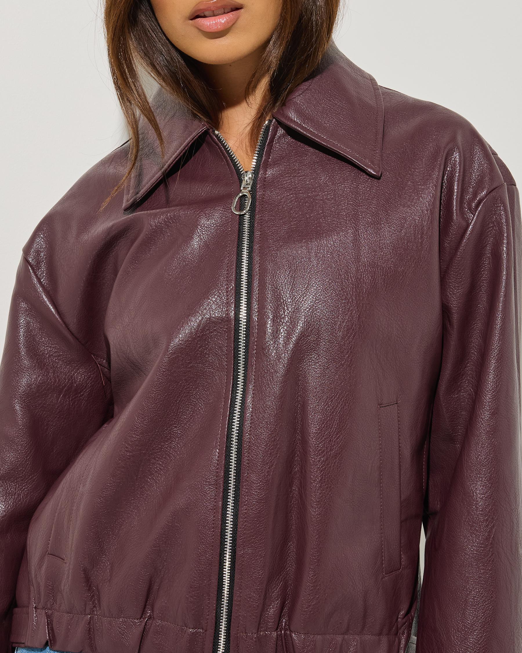 Pierce Faux Leather Jacket