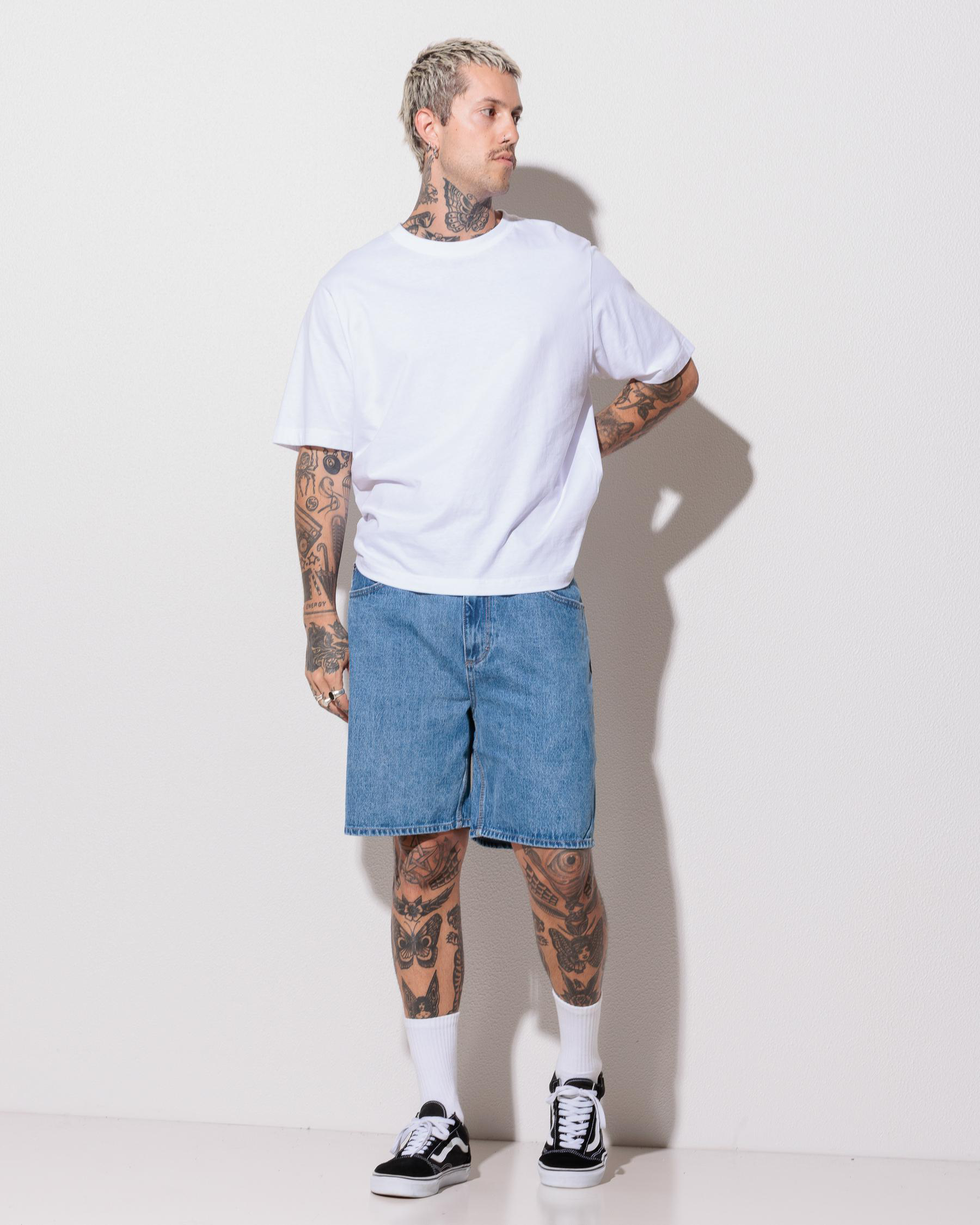 L-Four Baggy Denim Shorts