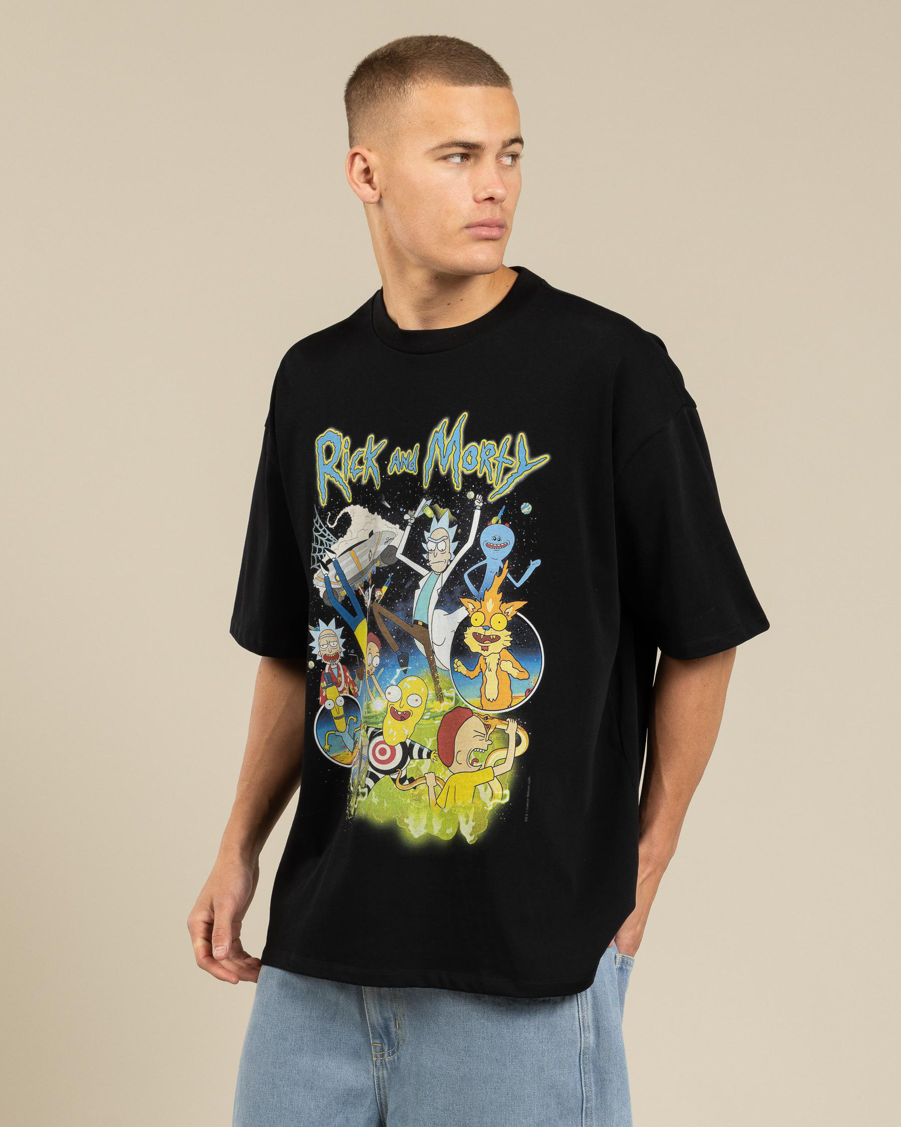 Rick And Morty Vintage Oversized T-Shirt