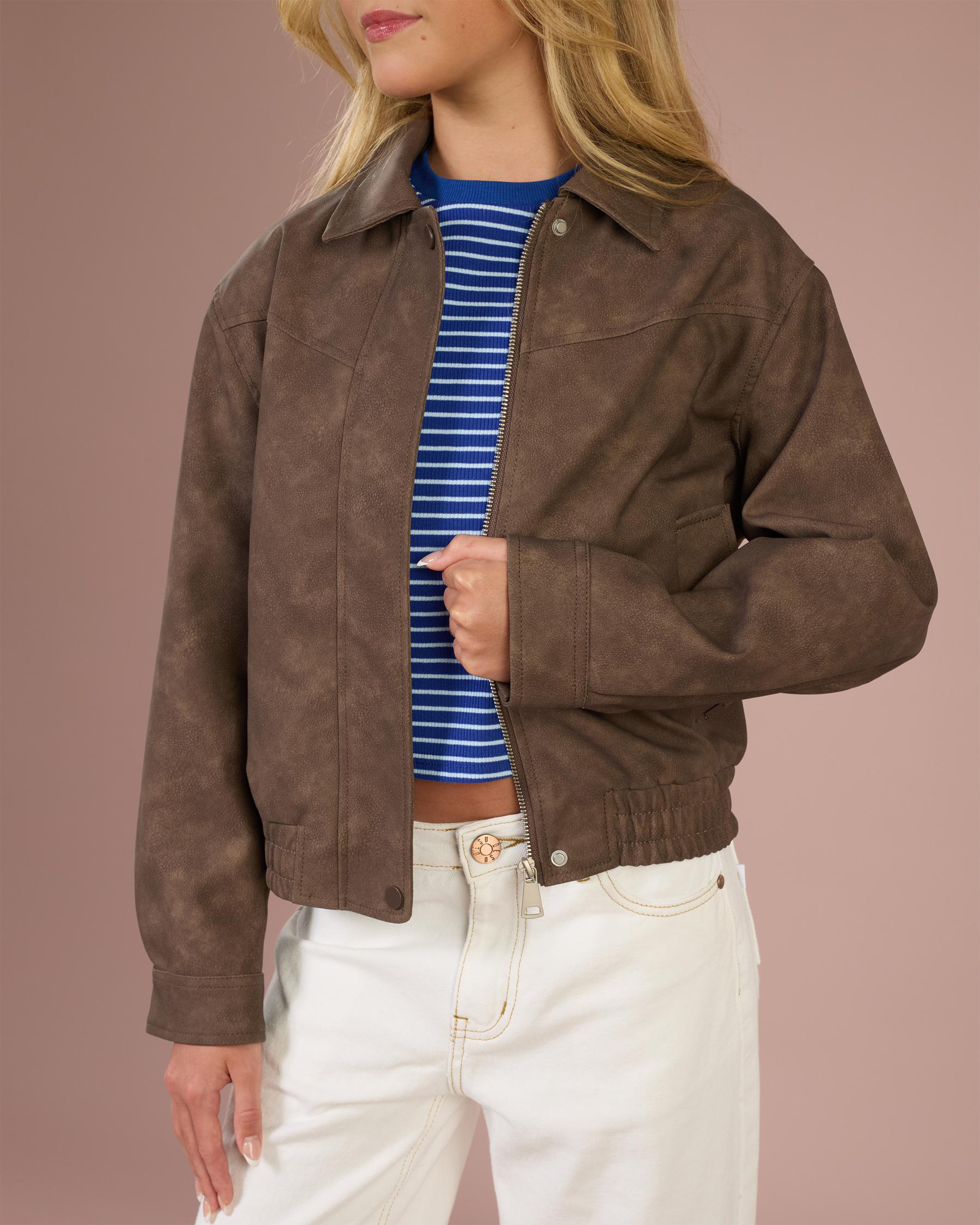 Brando Faux Leather Jacket