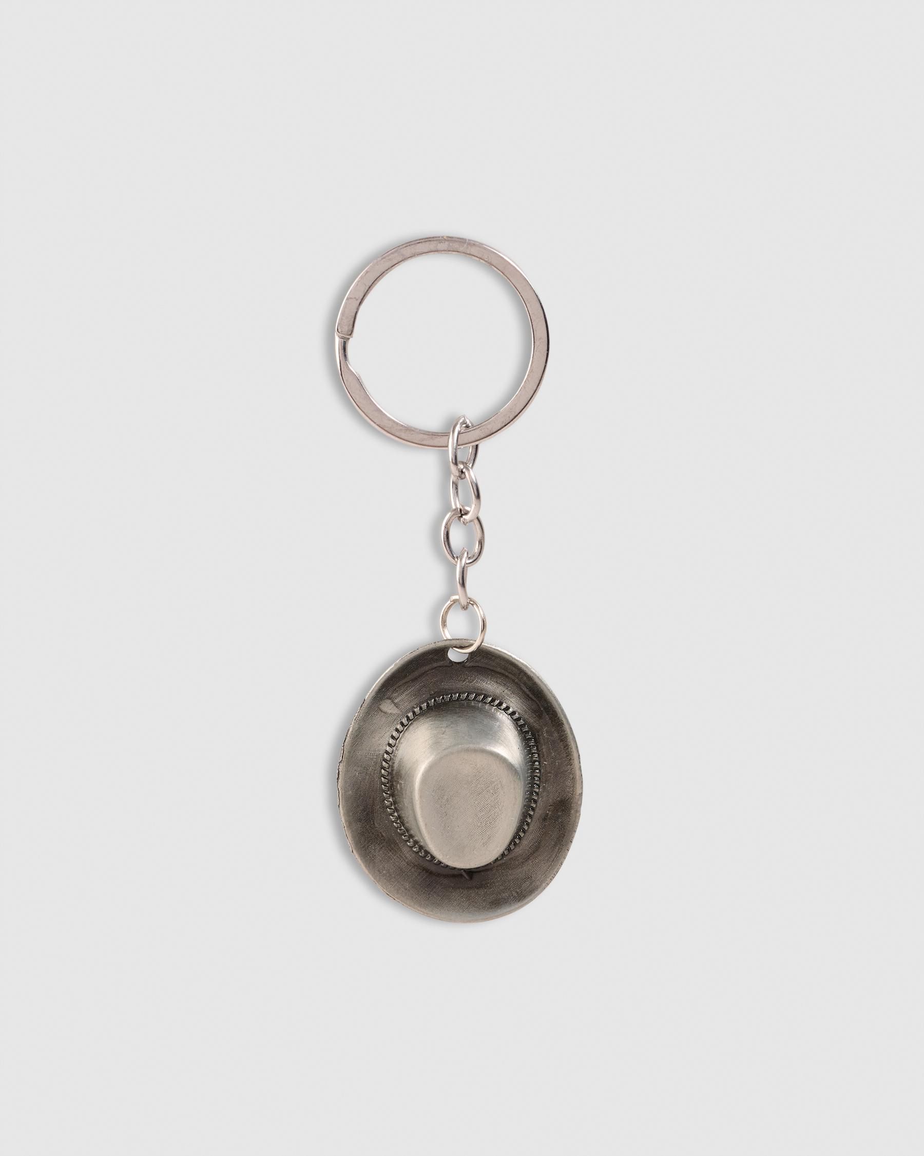 Metal Cowboy Hat Keyring