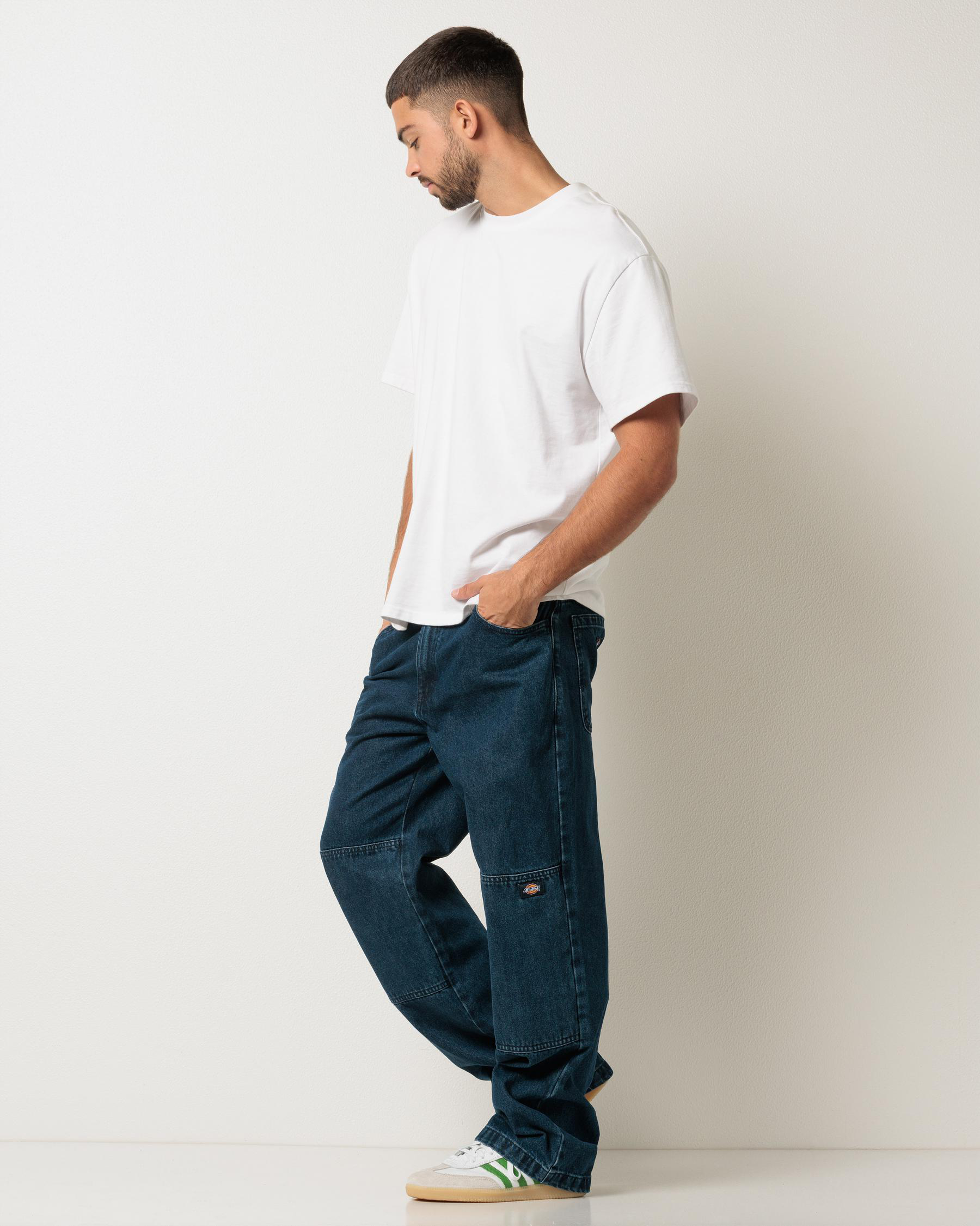Double Knee Denim Pants